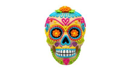 Colorful Sugar Skull Art