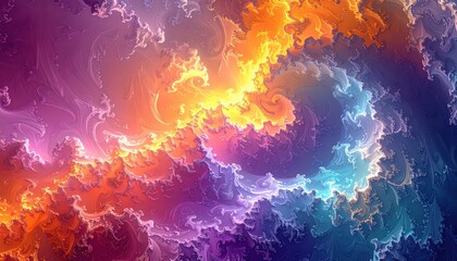 Obraz premium Abstract colorful smoke background dynamic abstract background featuring vibrant flowing smoke textures and vivid color gradients