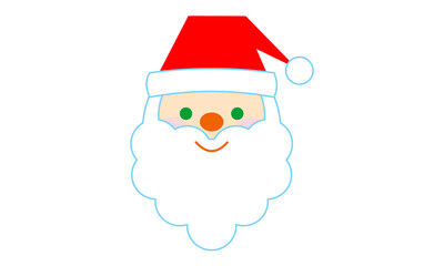 Cute santa claus face illustration