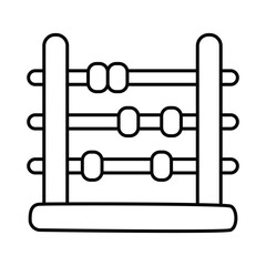 Traditional abacus showing math and calculation concept Icon
