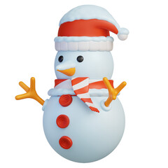 Snowman 3D Illustration