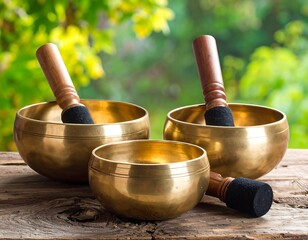 Golden Singing Bowls - Harmony and Meditation for Inner Peace.