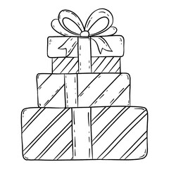 Christmas LineArt Giftboxes