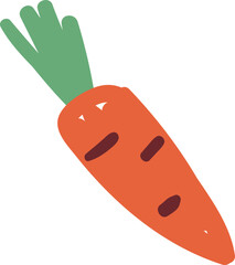 Illustration of a Cartoon Carrot