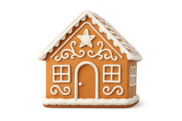Gingerbread house decorating for christmas holiday celebration