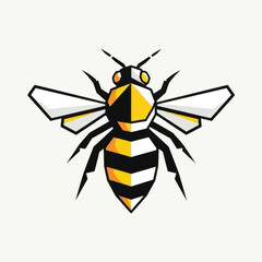 Geometric Bee Insect Logo Design.