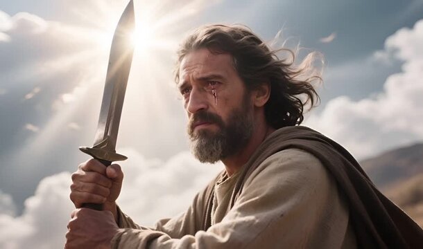 Abraham Raises the Blade as Heaven Holds Its Breath, The Moment Faith Outweighs Fear