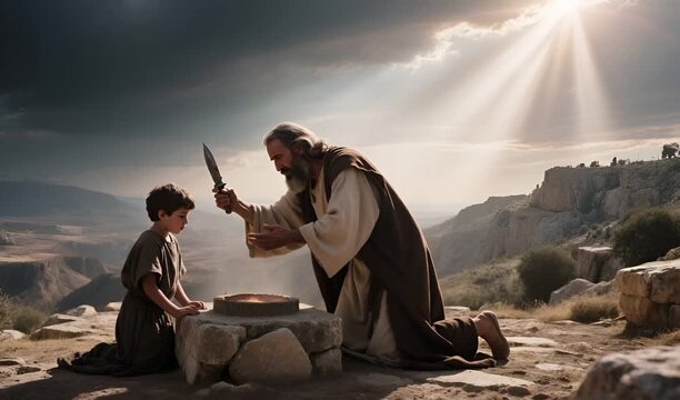 Abraham Raises the Blade as Heaven Holds Its Breath, The Moment Faith Outweighs Fear