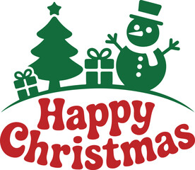 Creative Happy Christmas Typography Shirt