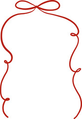 Whimsical Christmas Frame, Hand Drawn Whimsical Christmas Border Decoration