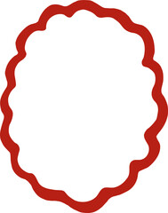 Whimsical Christmas Frame, Hand Drawn Whimsical Christmas Border Decoration