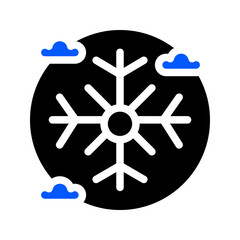 snowflake icon two tone color