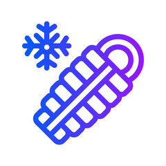 icon sleeping bag with style gradient