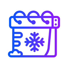 icon calendar with style gradient