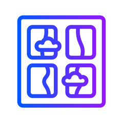 icon window with style gradient