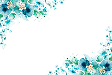 Watercolor flowers background vector for design.