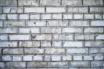 Weathered White Brick Wall Texture