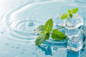 mint in water