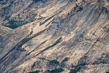 Granite Slopes and Rockfall Patterns on Half Dome, Yosemite National Park