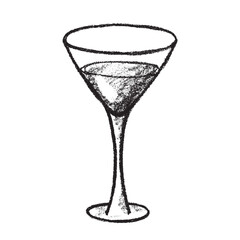 Hand drawn wine glass Alcohol drink clipart in doodle style Single element for print, web, design, decor Happy New Year 2026