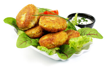 Falafel Snack isolated on white Background