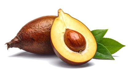 Salak Fruit Still Life - Exotic Snake Fruit with Leaves.