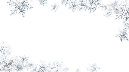 Christmas snowflake frame winter holiday background