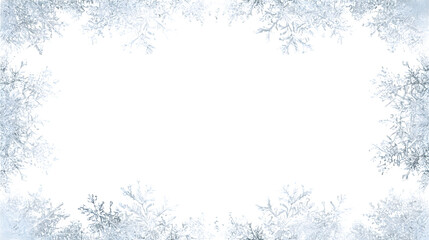 Christmas winter snowflake frame background