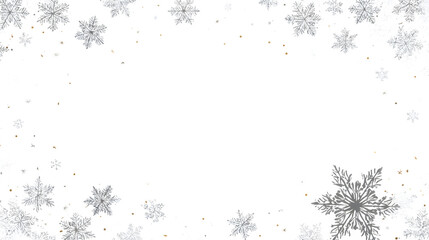 Grunge Christmas snowflake background with frame