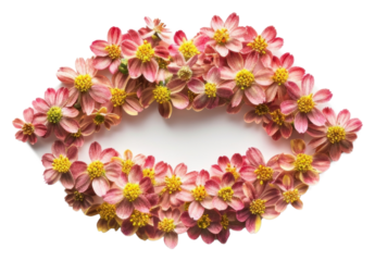 PNG Flat flower lips icon shape jewelry petal plant.