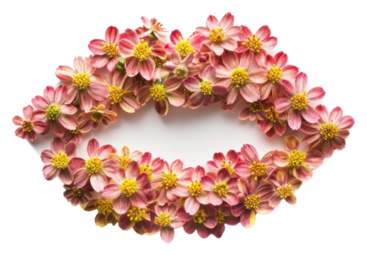 PNG Flat flower lips icon shape jewelry petal plant.