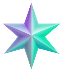 Fototapeta premium PNG Abstract gradient illustration star purple symbol origami.