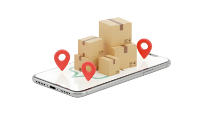 Mobile Delivery Tracking Concept
