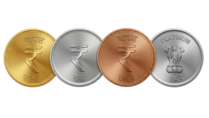 Indian Rupee Coins Set
