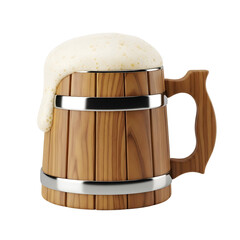 Wooden Beer Mug Foam Icon
