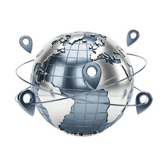 Global Location Network Map
