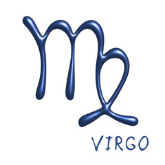 3d virgo zodiac sign Astrology clipart Element for design