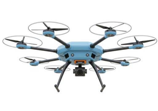 Isolated unmanned aerial vehicle for cinematography inspection and surveillance activities