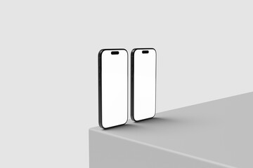 two smart-phone display mockup