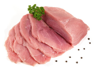 Raw Pork Meat Slices for Schnitzel