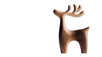 Brown wooden toy reindeer animal illustration symbol isolated on white background