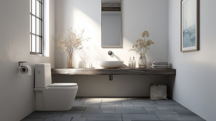 日本のシンプルモダンなトイレ、洗面所