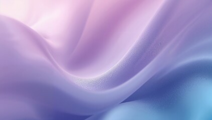 Obraz premium Smooth, flowing abstract fabric with delicate pastel gradients of pink, purple, and blue creating a serene, ethereal, and luxurious visual experience perfect for calming backgrounds.