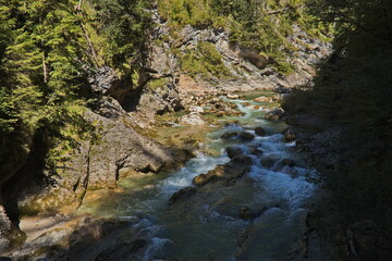 River Brandenberger Ache in Tiefenbachklamm, Austria, Europe
