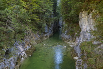 River Brandenberger Ache in Kaiserklamm, Austria, Europe
