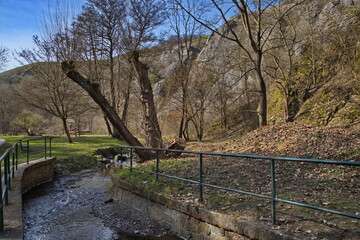 Creek "Dalejsky potok" in Prokop valley in Prague,Czech republic,Europe
