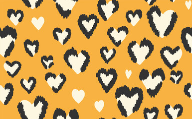 Abstract modern leopard seamless pattern. Animals trendy background. Color decorative vector stock illustration for print, card, postcard, fabric, textile. Modern ornament of stylized skin.