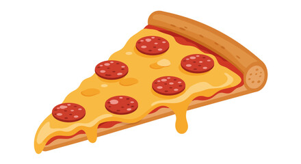 A slice of pepperoni pizza with melted cheese and a crust