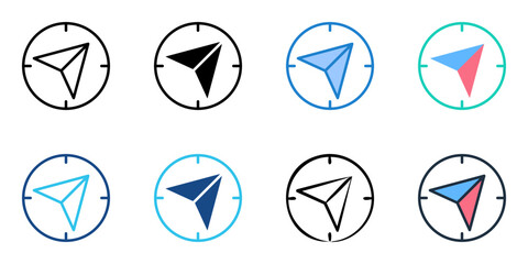 Navigation icon set multiple style collection   © Gravisio