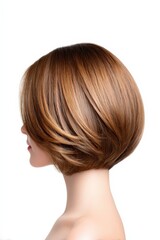 Fototapeta premium Elegant Short Haircut with Subtle Highlights and Smooth Texture